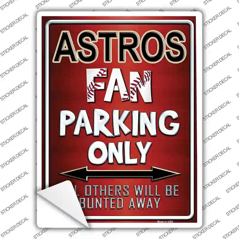 P-212s-L Astros Novelty Rectangle Sticker Decal, Large
