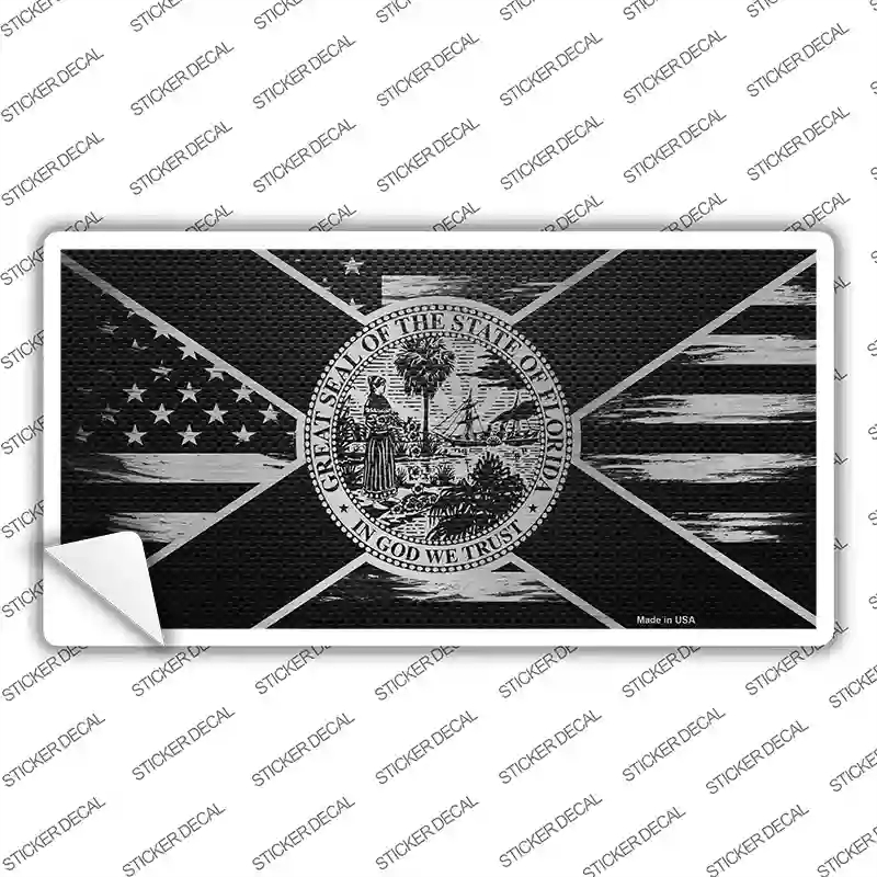 LPC-1101s-S Florida Carbon Fiber Novelty Sticker Decal, Small