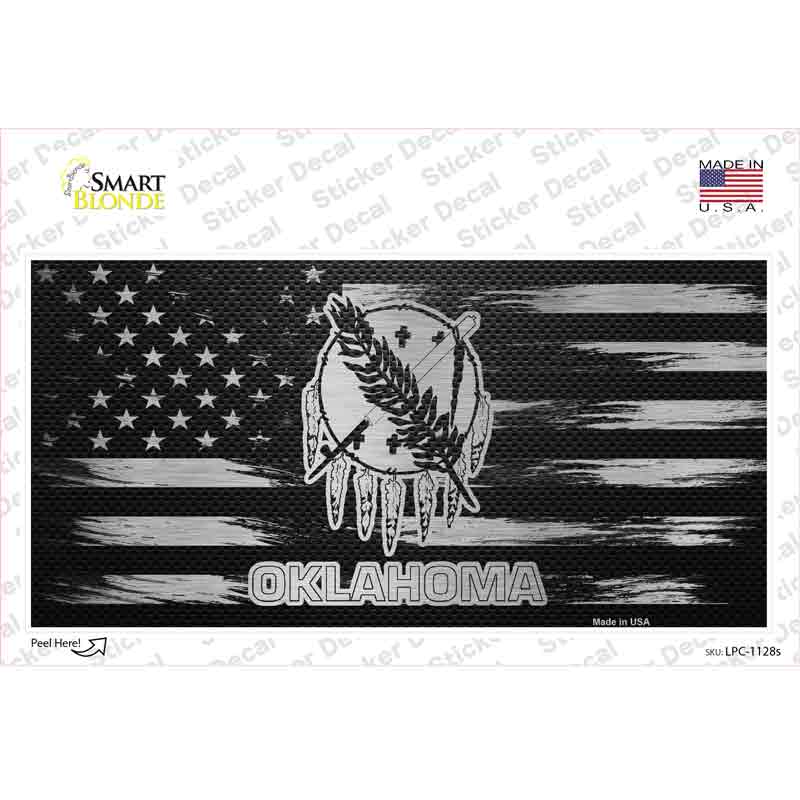 LPC-1128s-M Oklahoma Carbon Fiber Novelty Sticker Decal, Medium