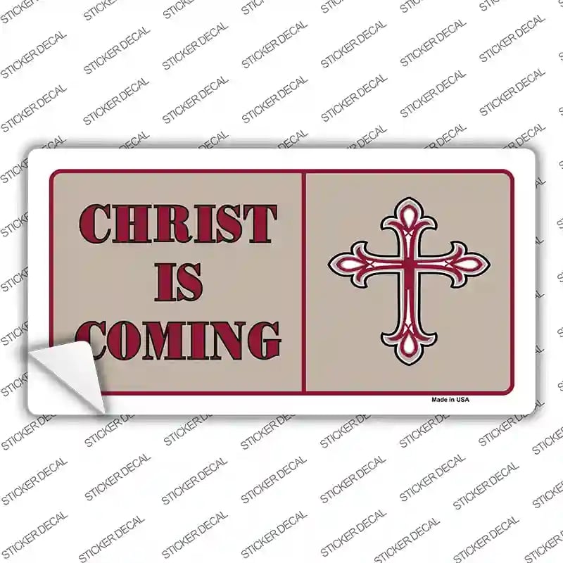 LP-4266s-S Christ is Coming Novelty Sticker Decal, Small