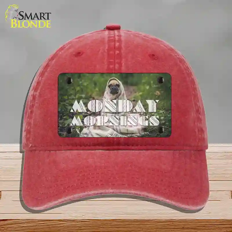 HAT13-MLP-11898 Monday Mornings Novelty License Plate Hat, Unconstructed Cotton - Red