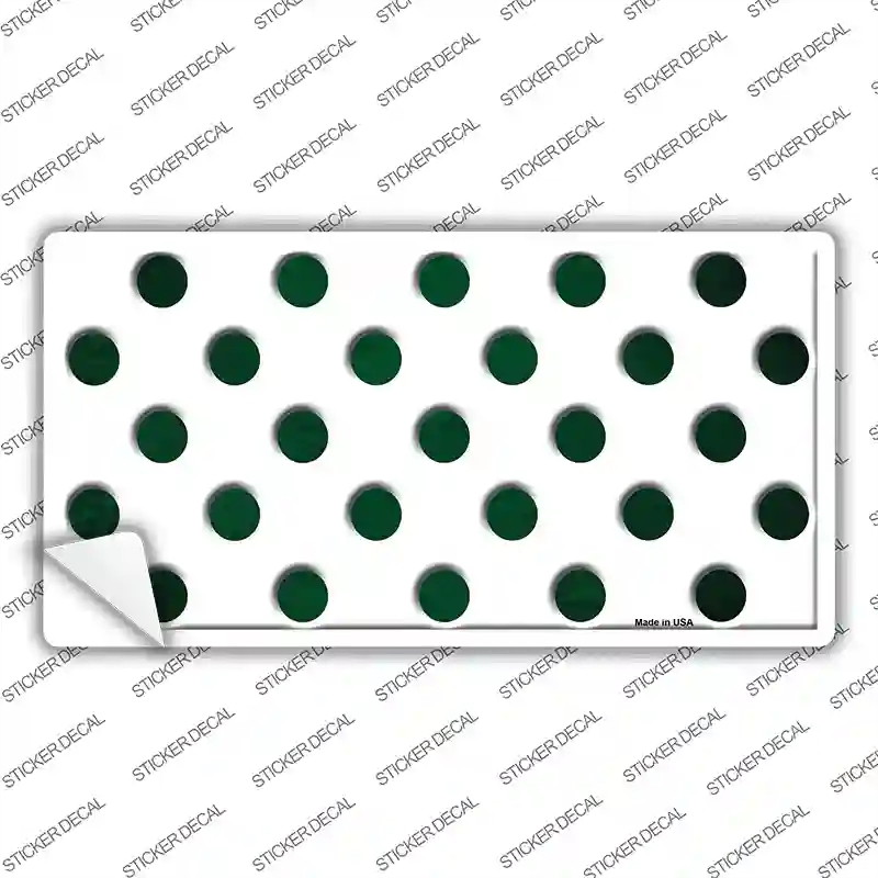 LP-6961s-L Green White Dots Oil Rubbed Novelty Sticker Decal, Large