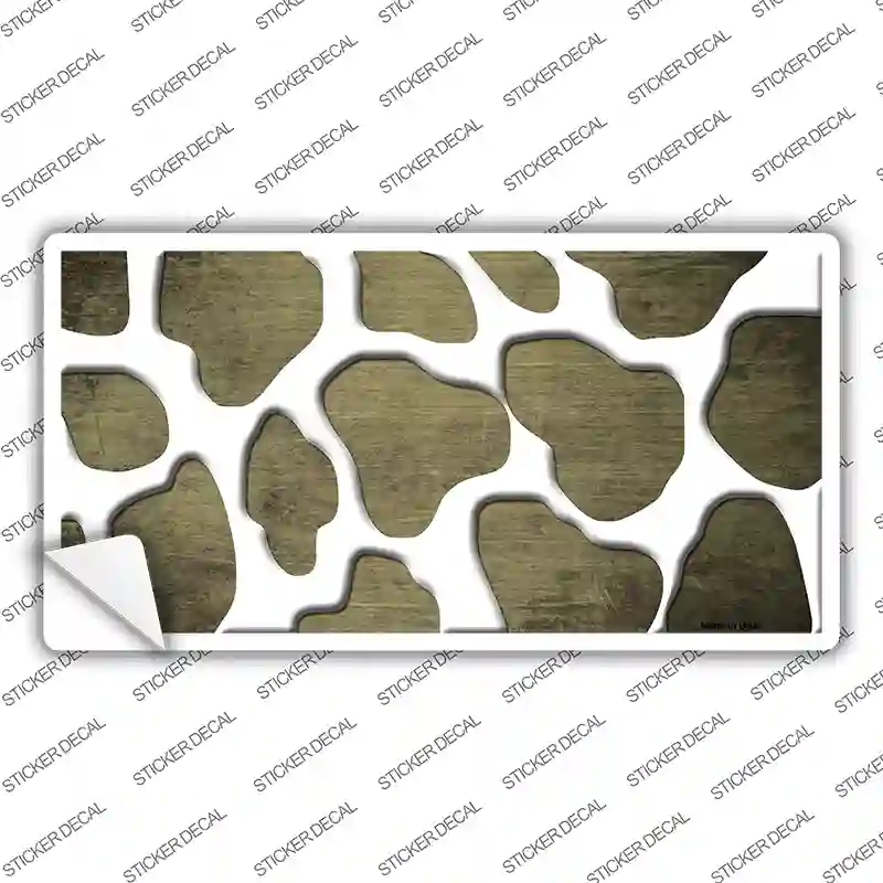 LP-7020s-S Gold White Giraffe Oil Rubbed Novelty Sticker Decal, Small