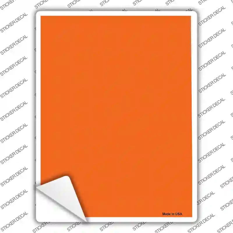 P-2179s-S Solid Orange Novelty Rectangle Sticker Decal, Small