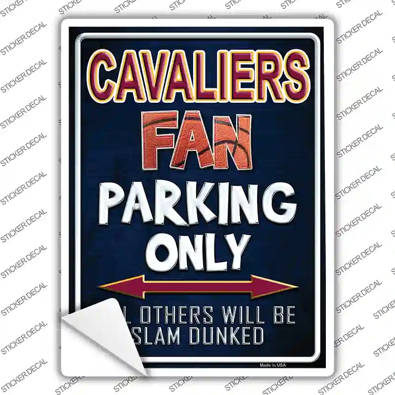 P-243s-S Cavaliers Novelty Rectangle Sticker Decal, Small