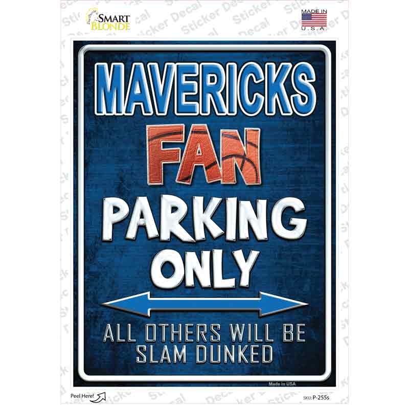 P-255s-M Mavericks Novelty Rectangle Sticker Decal, Medium