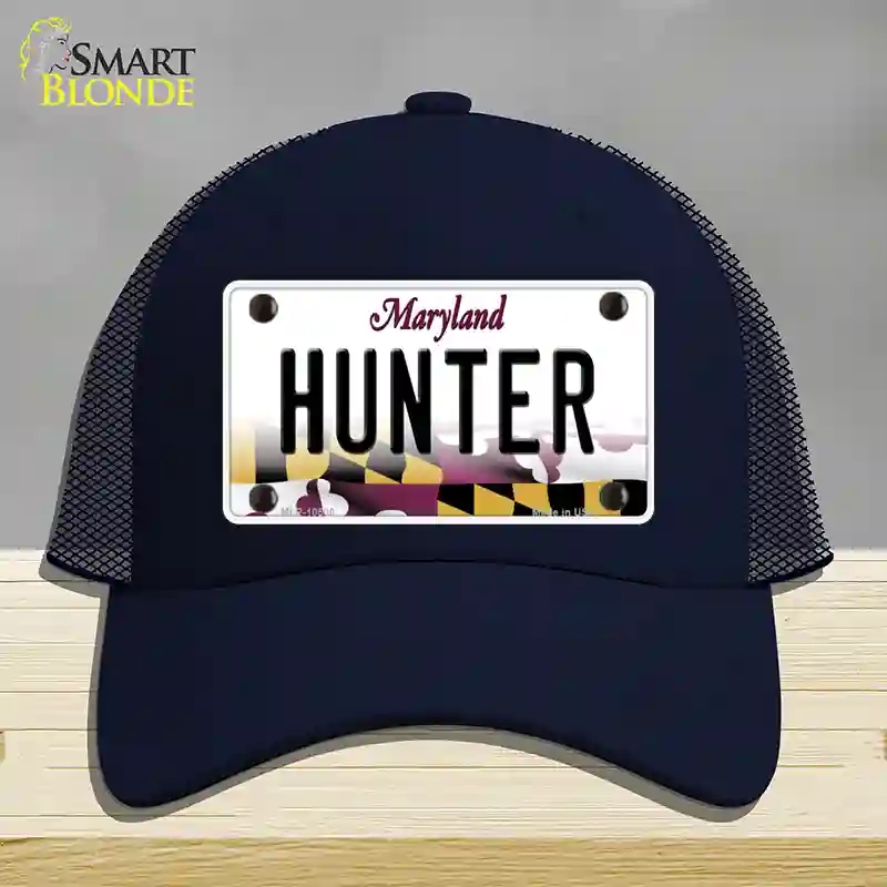 HAT16-MLP-10500 Hunter Maryland Novelty License Plate Hat, Mesh - Navy