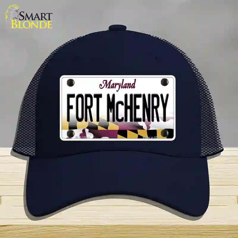 HAT16-MLP-10509 Fort McHenry Maryland Novelty License Plate Hat, Mesh - Navy