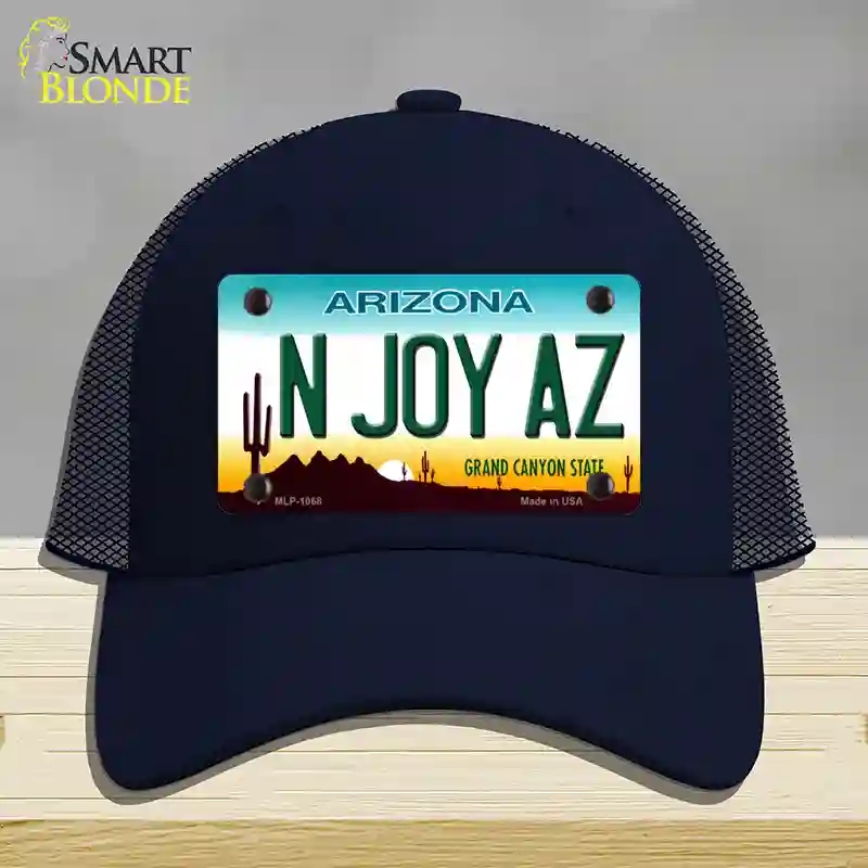 HAT16-MLP-1068 N Joy Arizona Novelty License Plate Hat, Mesh - Navy