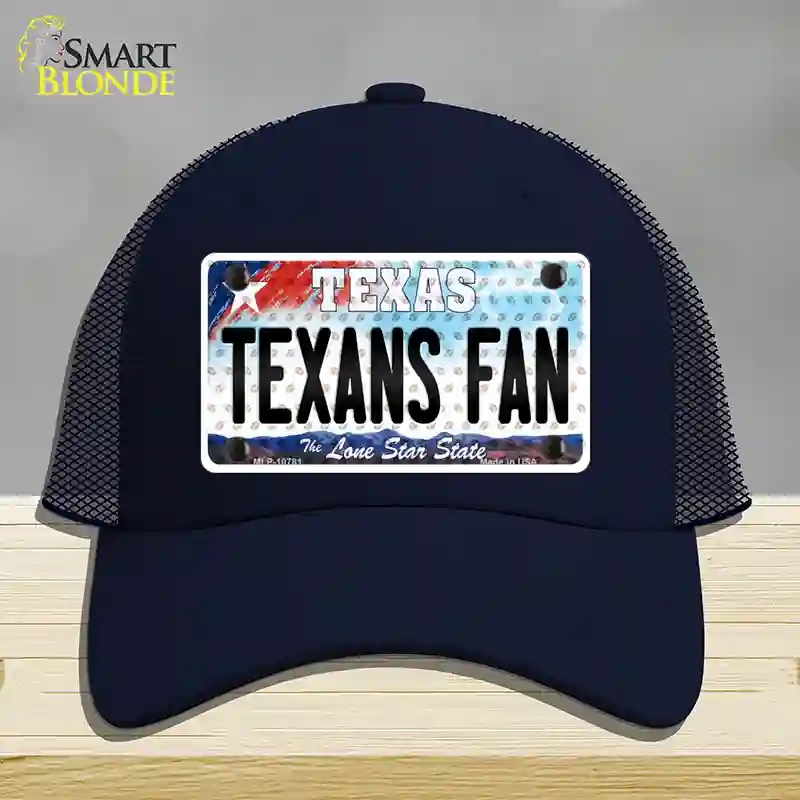 HAT16-MLP-10781 Texans Fan Texas Novelty License Plate Hat, Mesh - Navy