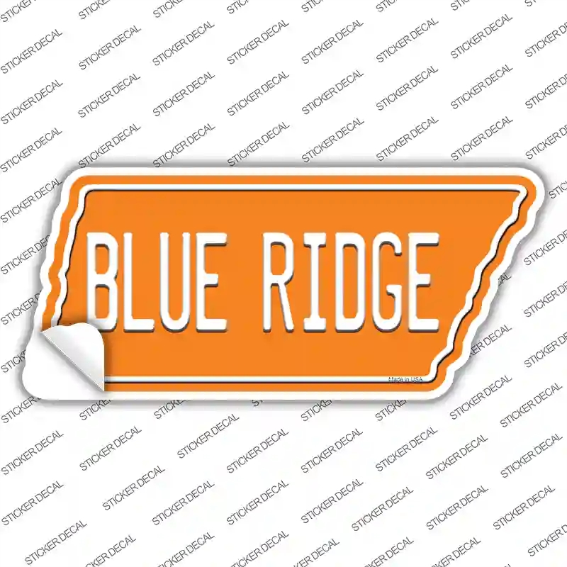 TN-055s-S Blue Ridge Novelty Tennessee Shape Sticker Decal, Small