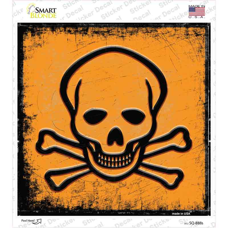 SQ-888s-M Danger Novelty Square Sticker Decal, Medium