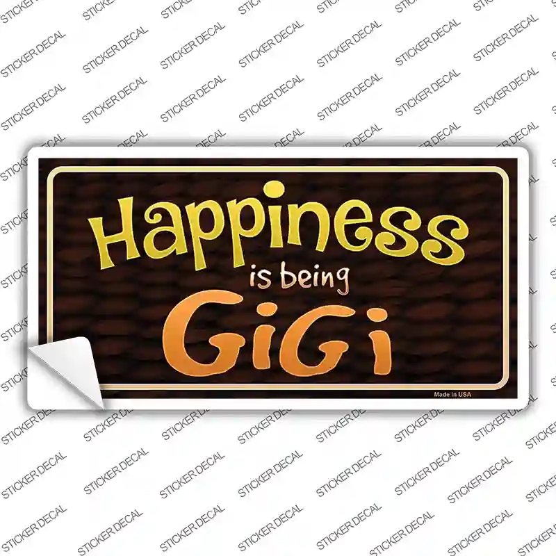 LP-8297s-XL Happiness is Being Gigi Novelty Sticker Decal, Extra Large