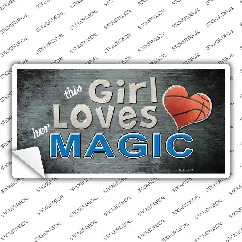 LP-8437s-S This Girl Loves Her Magic Novelty Sticker Decal, Small