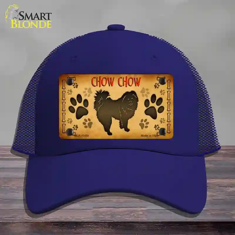 HAT18-MLP-10438 Chow Chow Novelty License Plate Hat, Mesh - Royal Blue