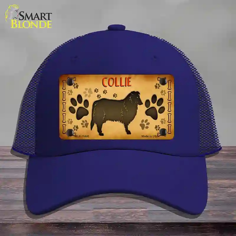 HAT18-MLP-10440 Collie Novelty License Plate Hat, Mesh - Royal Blue
