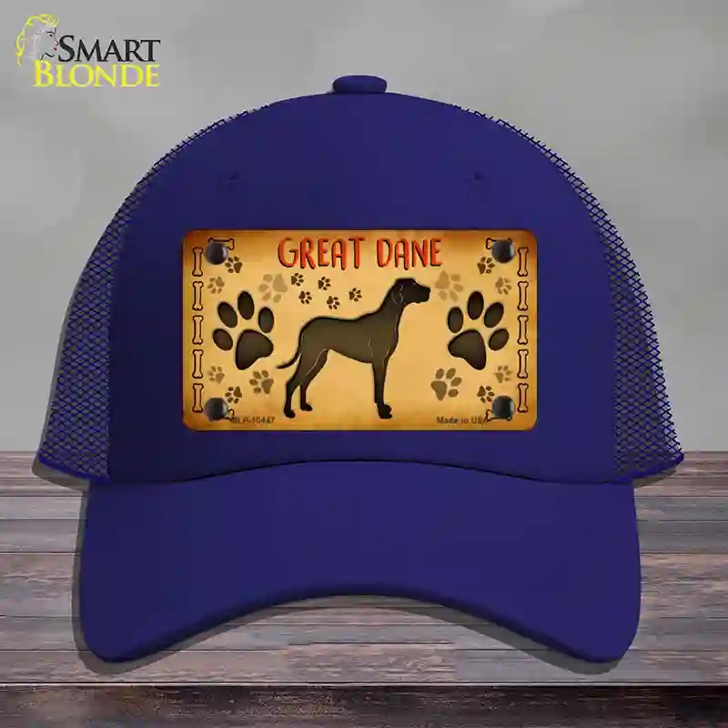 HAT18-MLP-10447 Great Dane Novelty License Plate Hat, Mesh - Royal Blue