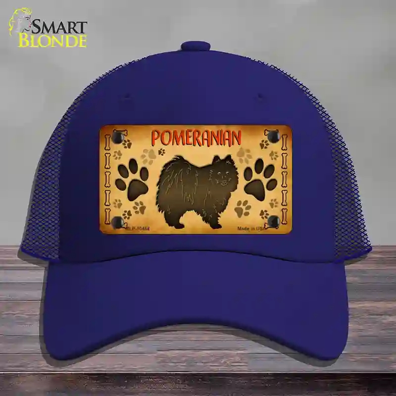 HAT18-MLP-10454 Pomeranian Novelty License Plate Hat, Mesh - Royal Blue