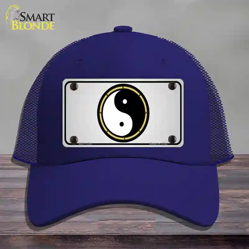 HAT18-MLP-1051 Yin & Yang Novelty License Plate Hat, Mesh - Royal Blue