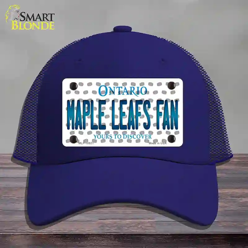 HAT18-MLP-10821 Maple Leafs Fan Ontario Novelty License Plate Hat, Mesh - Royal Blue