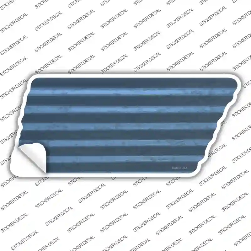 TN-211s-XL Light Blue Solid Novelty Corrugated Tennessee Shape Sticker Decal, Extra Large