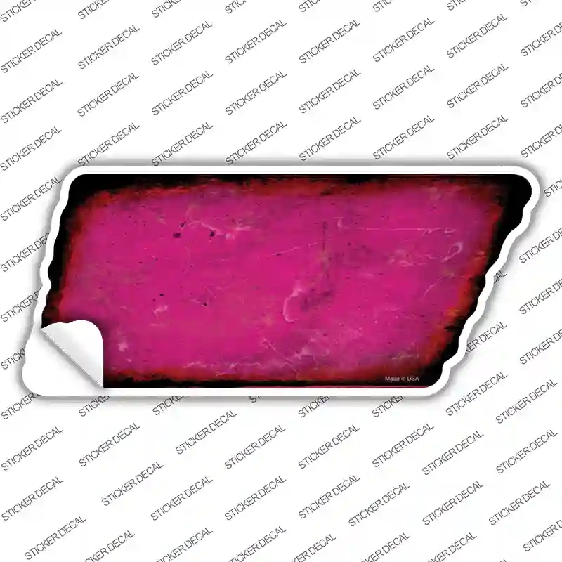 TN-102s-L Pink Solid Novelty Rusty Tennessee Shape Sticker Decal, Large