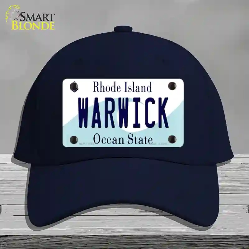 HAT20-MLP-11184 Warwick Rhode Island State Novelty License Plate Hat, Cotton - Navy