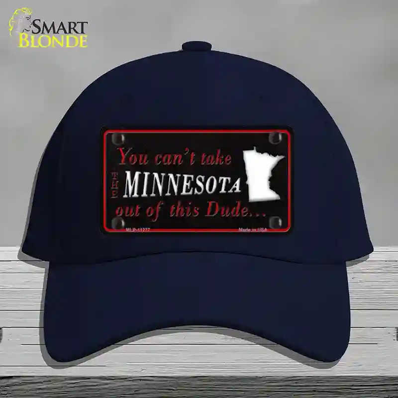 HAT20-MLP-11277 Minnesota Dude Novelty License Plate Hat, Cotton - Navy