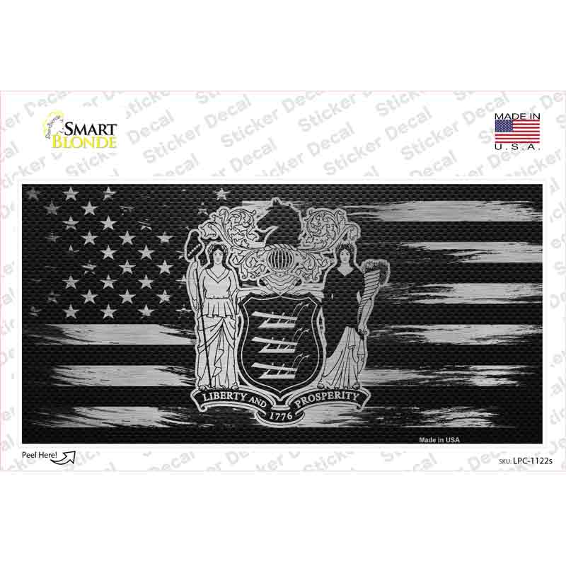 LPC-1122s-M   Jersey Carbon Fiber Novelty Sticker Decal, Medium