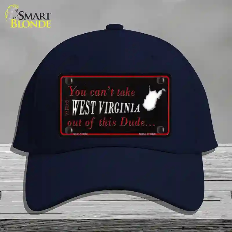 HAT20-MLP-11302 West Virginia Dude Novelty License Plate Hat, Cotton - Navy