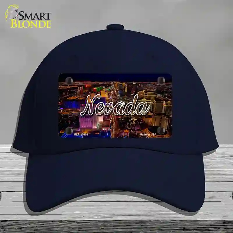 HAT20-MLP-11614 Nevada City Lights State Novelty License Plate Hat, Cotton - Navy