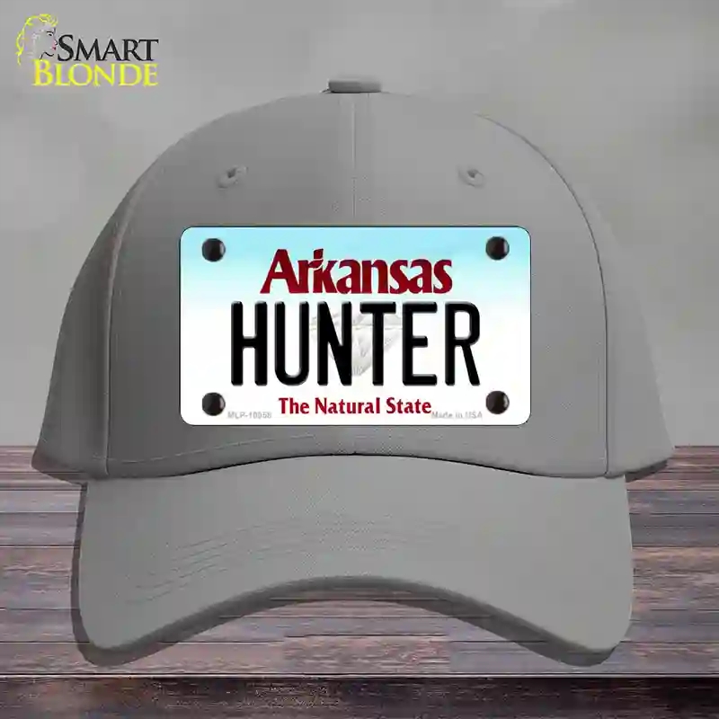 HAT23-MLP-10058 Hunter Arkansas Novelty License Plate Hat, Cotton - Gray
