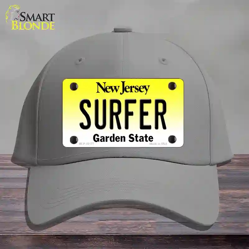 HAT23-MLP-10177 Surfer   Jersey Novelty License Plate Hat, Cotton - Gray