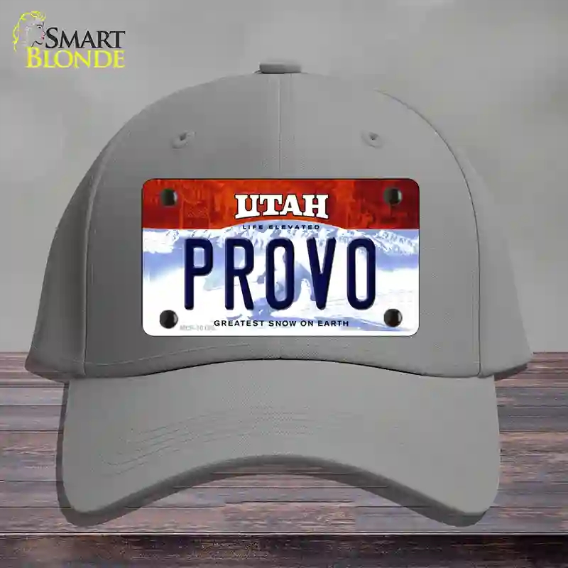 HAT23-MLP-10188 Provo Utah Novelty License Plate Hat, Cotton - Gray