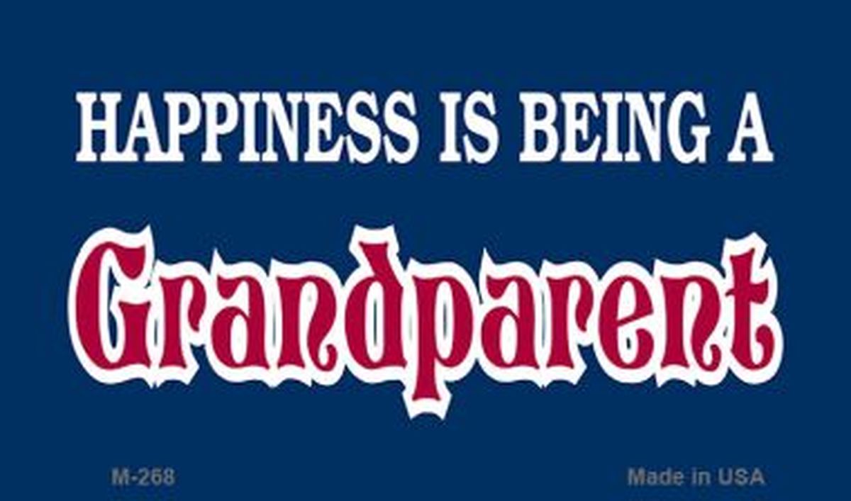 M-268 3.5 x 2 in. Happiness is Being Novelty Metal Magnet