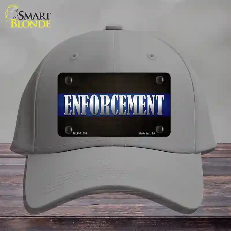 HAT23-MLP-11051 Enforcement Novelty License Plate Hat, Cotton - Gray