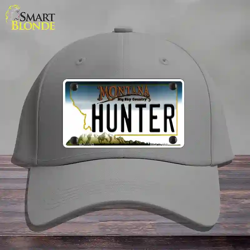 HAT23-MLP-11122 Hunter Montana State Novelty License Plate Hat, Cotton - Gray