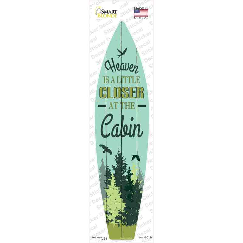 SB-018s-M Heaven is Closer Novelty Surfboard Sticker Decal, Medium