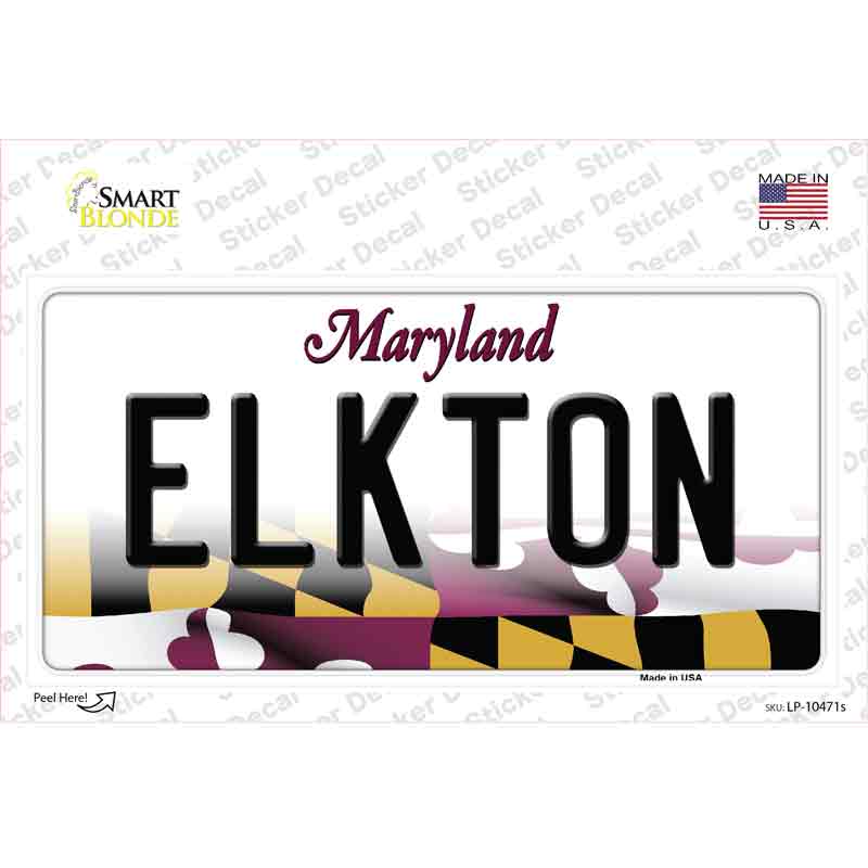 LP-10471s-M Elkton Maryland Novelty Sticker Decal, Medium