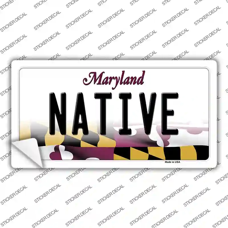 LP-10497s-L Native Maryland Novelty Sticker Decal, Large
