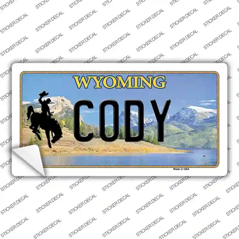 LP-10521s-XL Cody Wyoming Novelty Sticker Decal, Extra Large