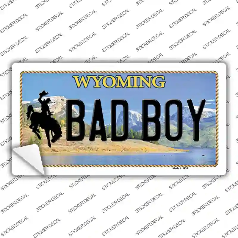 LP-10558s-S Bad Boy Wyoming Novelty Sticker Decal, Small