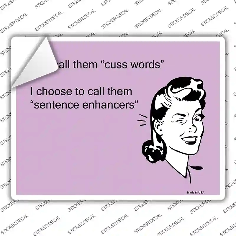 P-960s-S You Call Them Cuss Words Novelty Rectangle Sticker Decal, Small