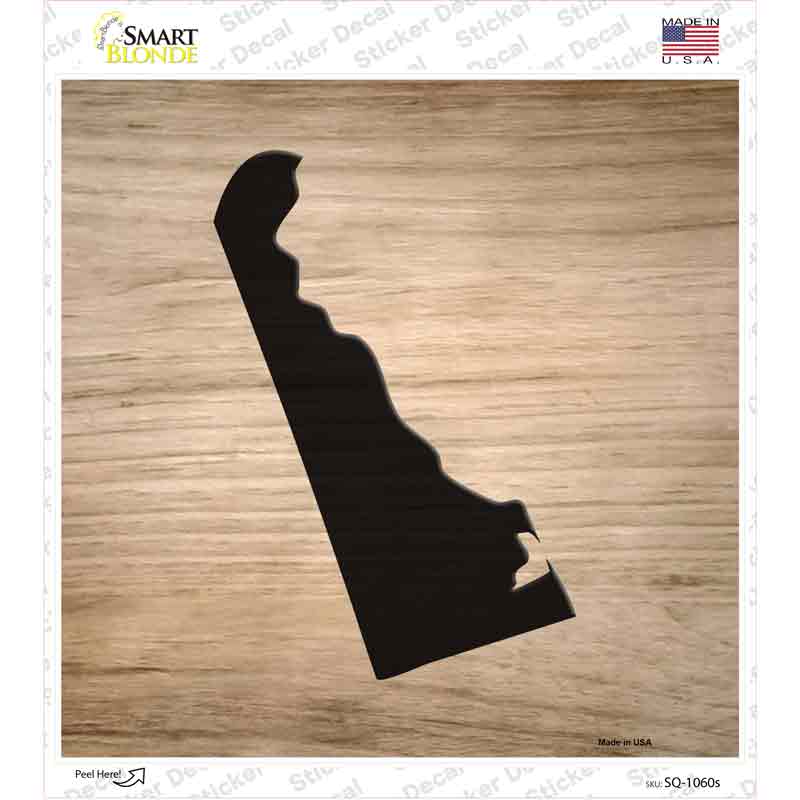 SQ-1060s-M Delaware Shape Letter Tile Novelty Square Sticker Decal, Medium