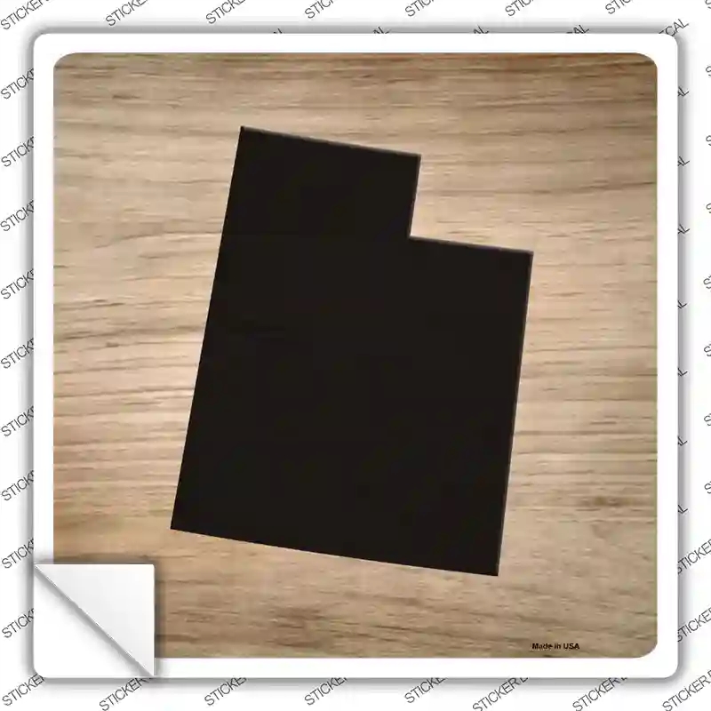 SQ-1096s-S Utah Shape Letter Tile Novelty Square Sticker Decal, Small