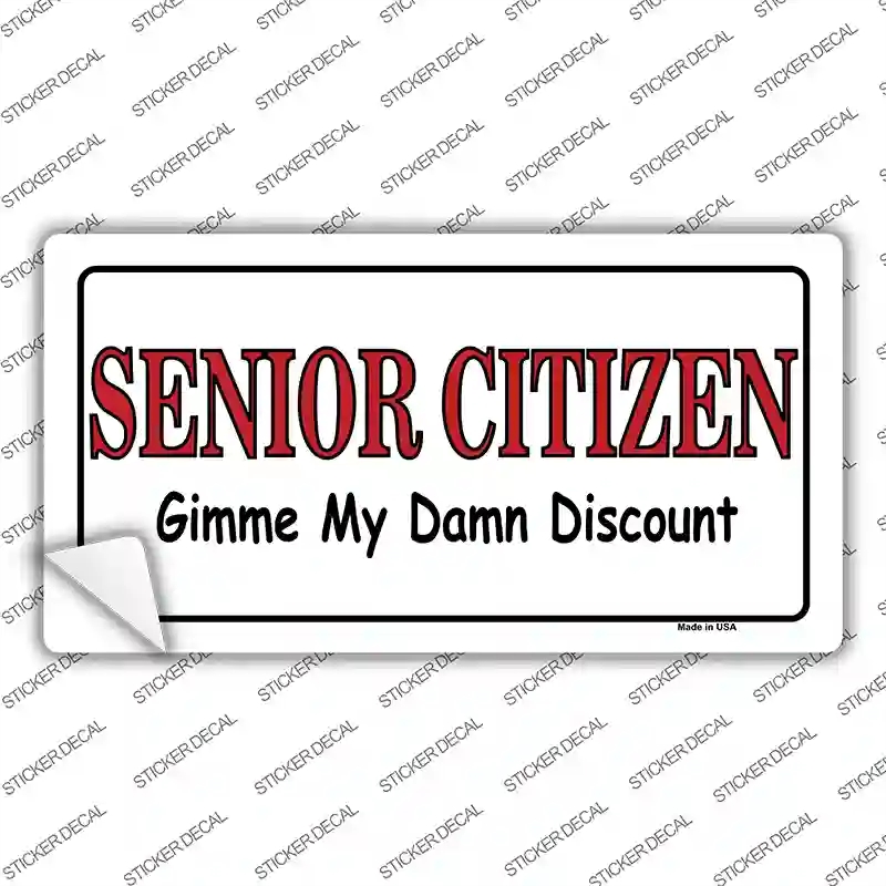 LP-280s-XL Senior Citizen Discount Novelty Sticker Decal, Extra Large