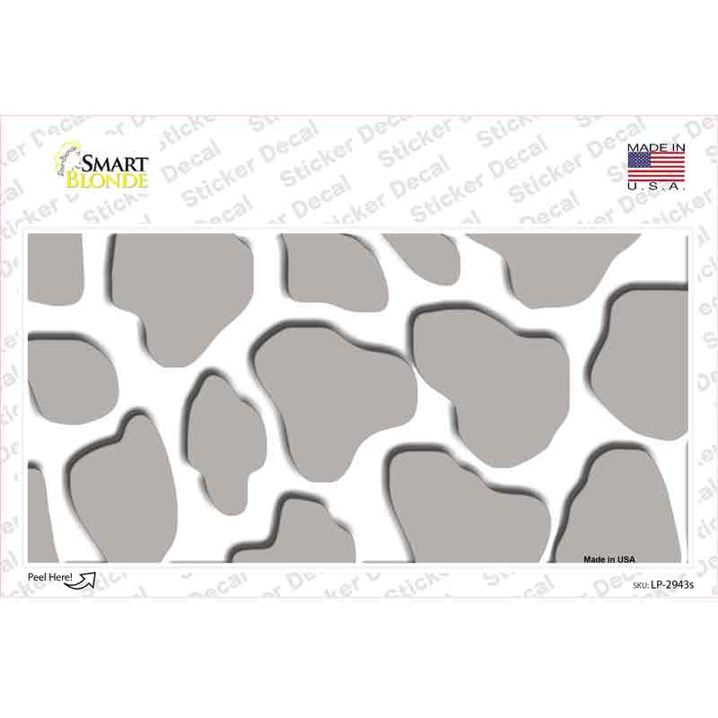LP-2943s-M Gray White Giraffe Novelty Sticker Decal, Medium