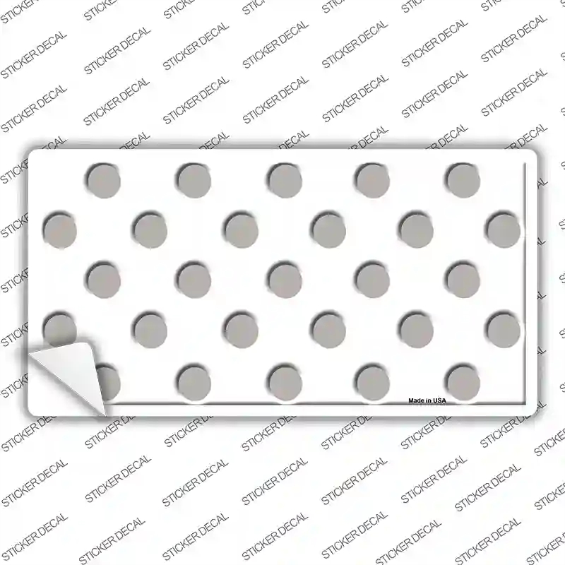 LP-2980s-S Gray White Polka Dot Novelty Sticker Decal, Small