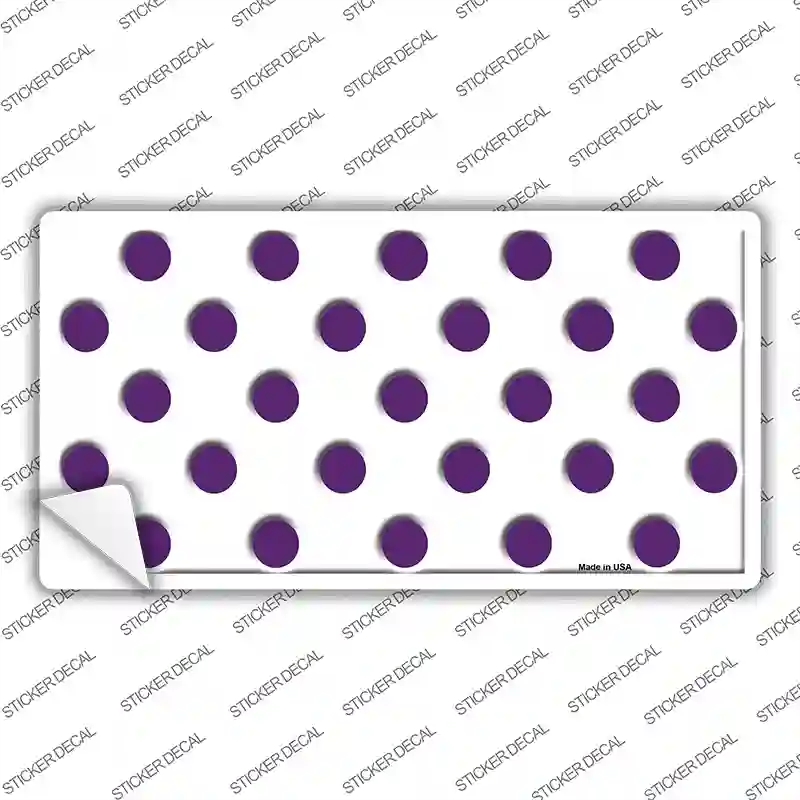 LP-2981s-L Purple White Polka Dot Novelty Sticker Decal, Large