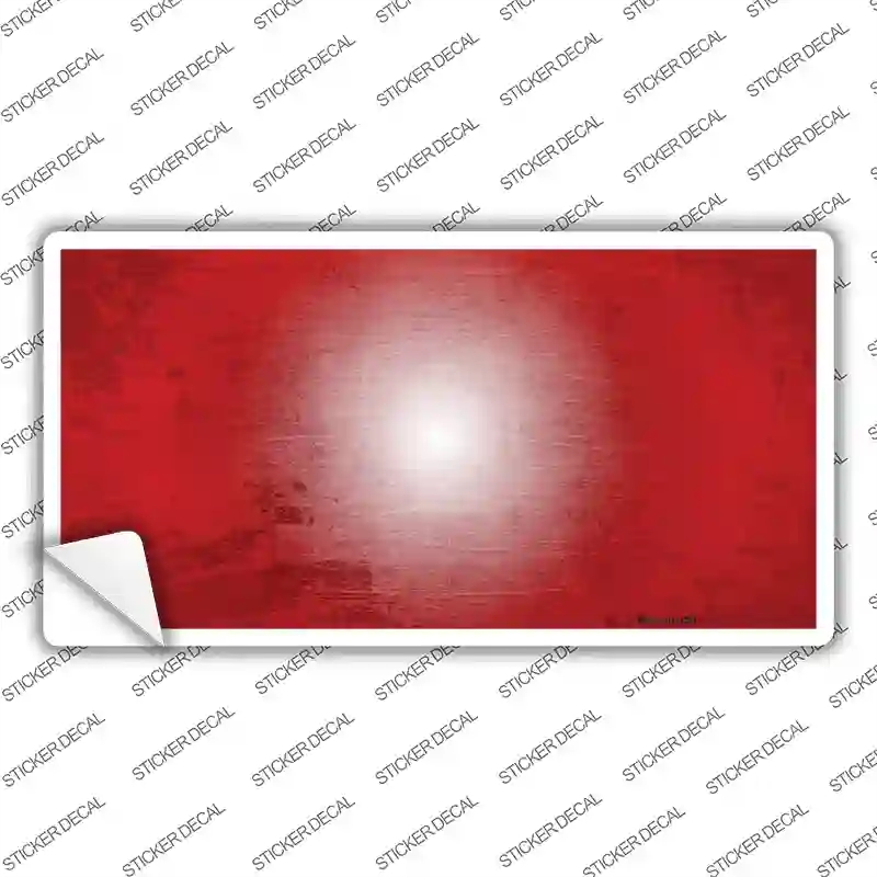 LP-3511s-L Red & White Fade Scratched Novelty Sticker Decal, Large